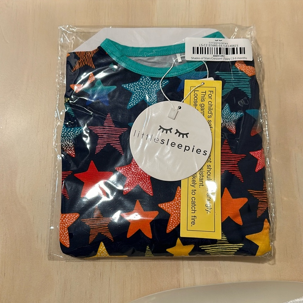 NWT Little Sleepies Star Crescent Zippy